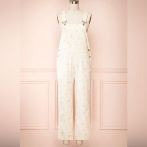 Rowena | Floral Denim Overalls